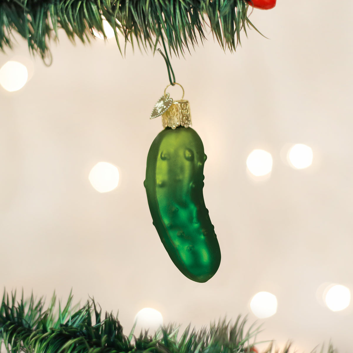 Old World Christmas Sweet Pickle Ornament - hand-blown glass Christmas tree ornament
