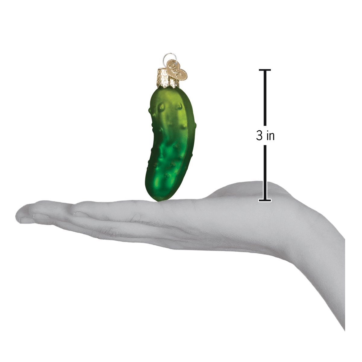 Old World Christmas Sweet Pickle Ornament - hand-blown glass Christmas tree ornament (view 3)