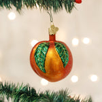 Old World Christmas Peach Ornament - hand-blown glass Christmas tree ornament