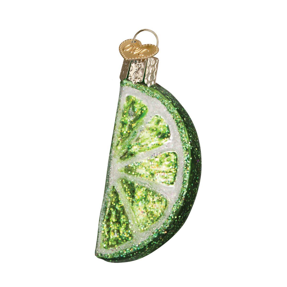 Old World Christmas Lime Slice Ornament - hand-blown glass Christmas tree ornament (view 2)