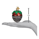 Old World Christmas Chocolate Dipped Strawberry - hand-blown glass Christmas tree ornament (view 4)