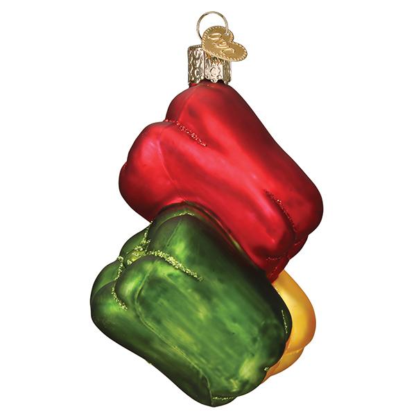 Old World Christmas Bell Peppers Ornament - hand-blown glass Christmas tree ornament (view 5)