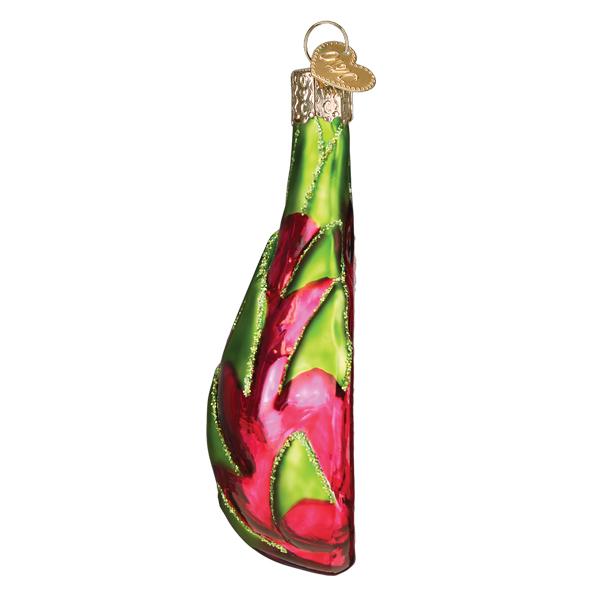 Old World Christmas Dragon Fruit Ornament - hand-blown glass Christmas tree ornament (view 5)