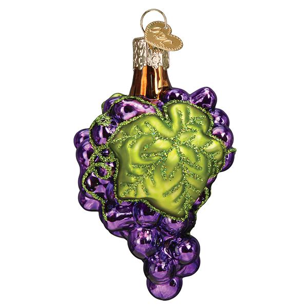Old World Christmas Grapes Ornament - hand-blown glass Christmas tree ornament (view 5)