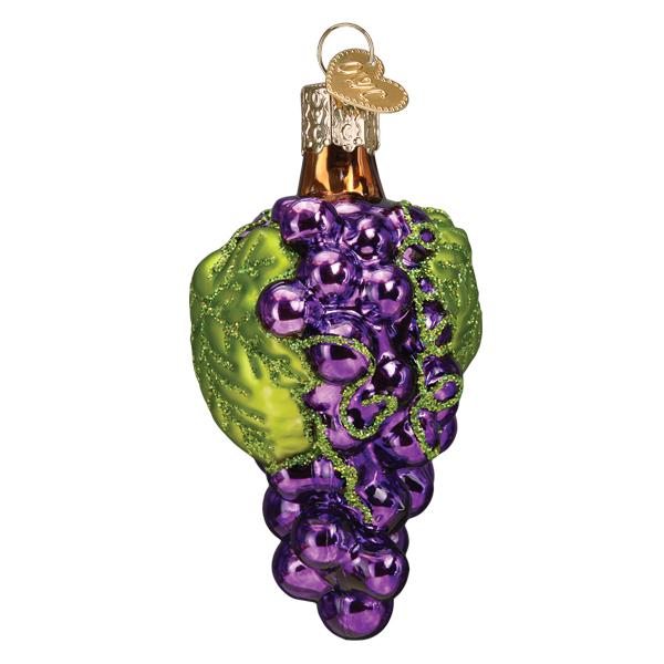 Old World Christmas Grapes Ornament - hand-blown glass Christmas tree ornament (view 4)