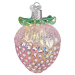 Old World Christmas Shimmering Strawberry Ornament - hand-blown glass Christmas tree ornament (view 4)