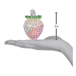 Old World Christmas Shimmering Strawberry Ornament - hand-blown glass Christmas tree ornament (view 5)