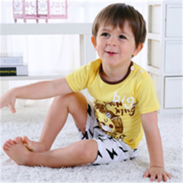 Cartoon Clothing Baby Boy Summer Clothes T-shirt Baby Girl Casual Clothing Sets - Cindi Book