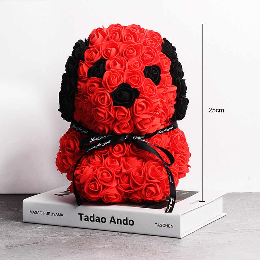 Creative Style Rose Dog Doll Christmas Gift Decoration - Cindi Book