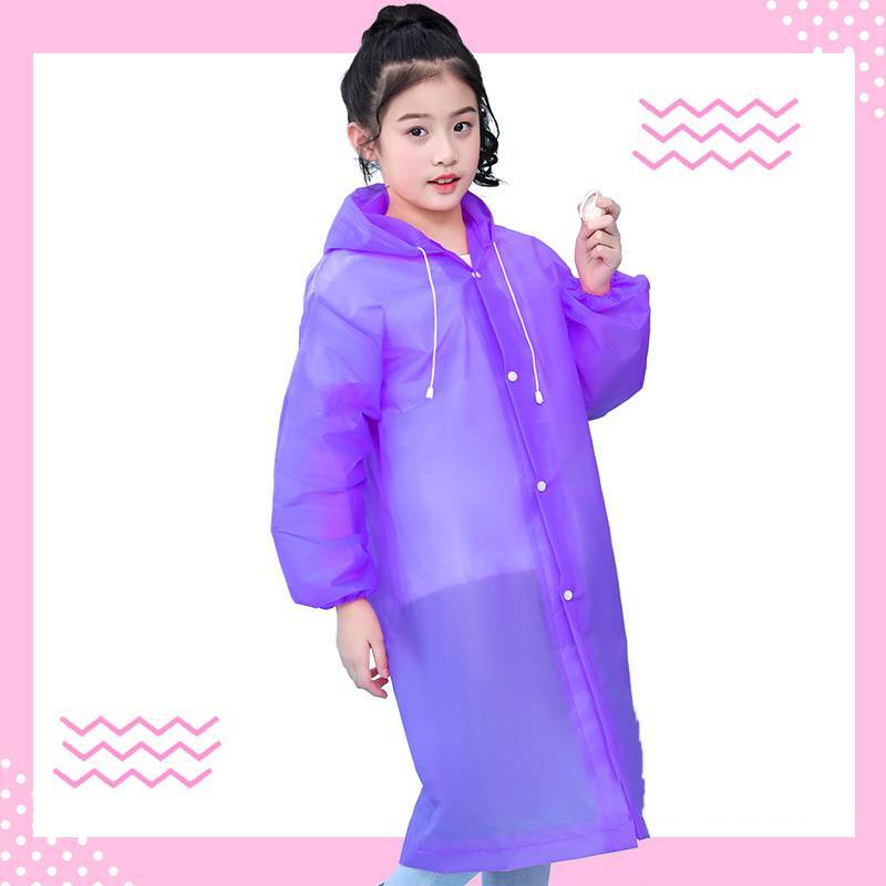 Transparent, portable and backpackable girl's poncho - Cindi Book