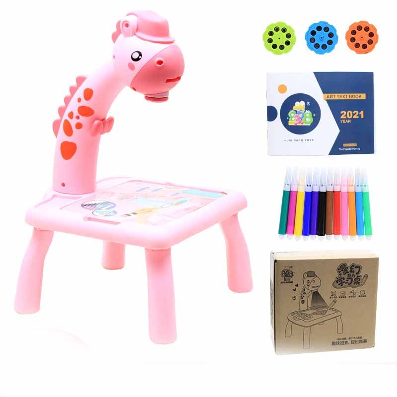 Cartoon Giraffe Projection Painting Study Desk - Cindi Book