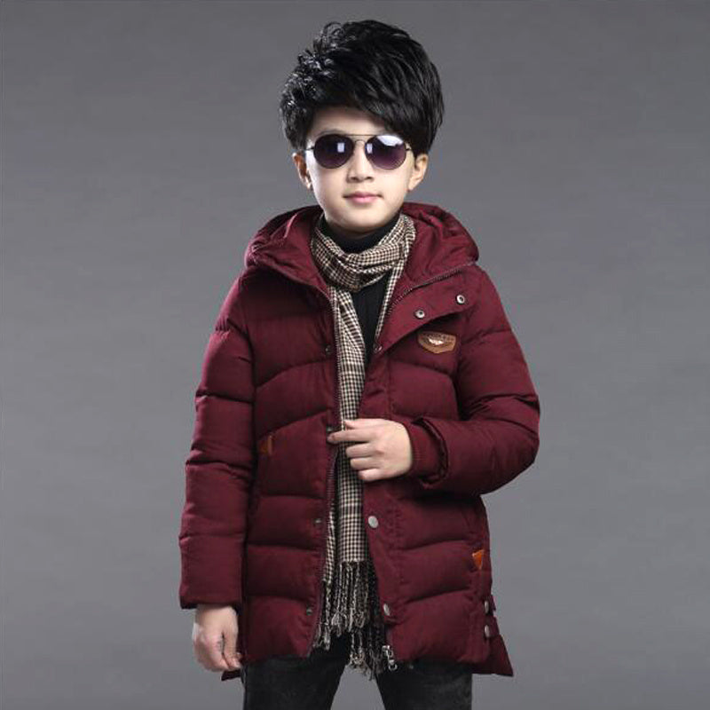 Boy's hooded padded padded jacket - Cindi Book