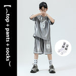 Hip Hop Children's Performance Hip Hop Glossy Loose Outfit - Cindi Book