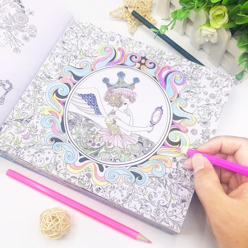 Elementary School Student Coloring Book Secret Garden Decompression - Cindi Book