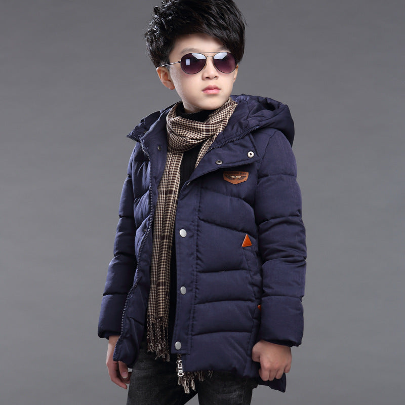 Boy's hooded padded padded jacket - Cindi Book