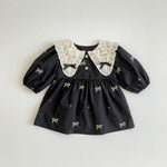 Autumn Clothes Baby's Gown Doll Collar Lace Embroidery - Cindi Book