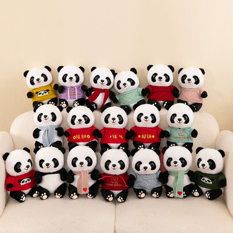 Cute Panda Plush Toy Wearing Clothes - Cindi Book