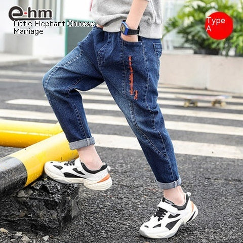 Boys' Denim Trousers Trousers Children's Clothing - Cindi Book