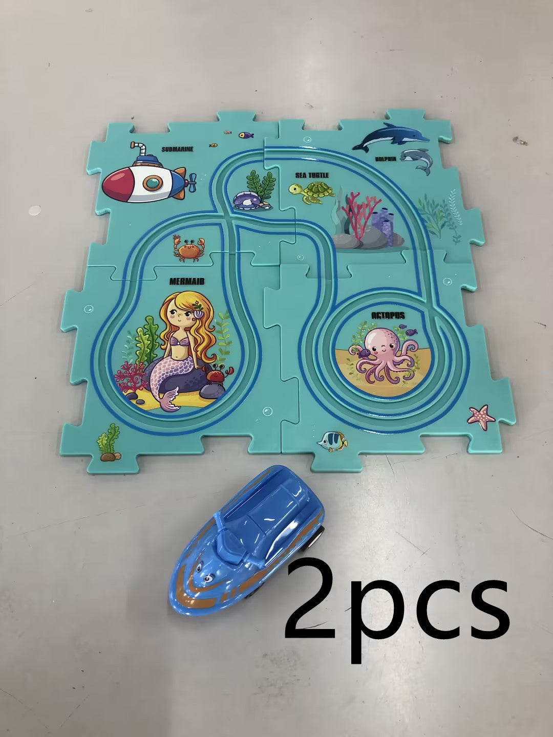 Children Puzzle Electric Railroad Speeder DIY Assembly Electric Car Automatic Rail City Scene Construction Education Toy Gift - Cindi Book