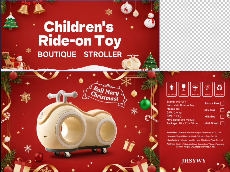Children's Simplicity Household Sliding Pedal-free Luge Toy - Cindi Book