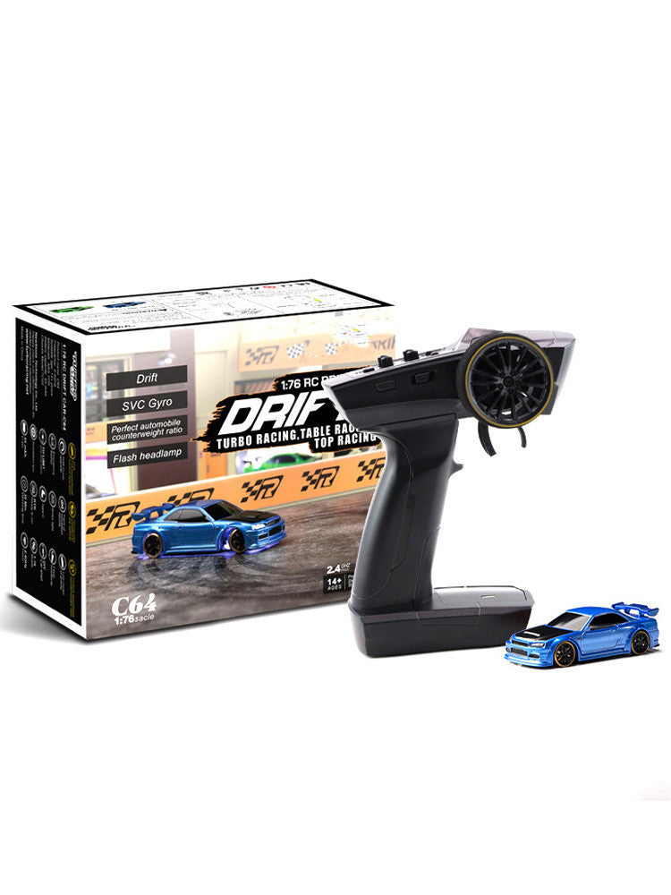 Turbo Racing 1vs76 C64 Drift RC Car With Gyro Radio Full Proportional Remote Control Toys RTR Kit For Kids And Adults - Cindi Book