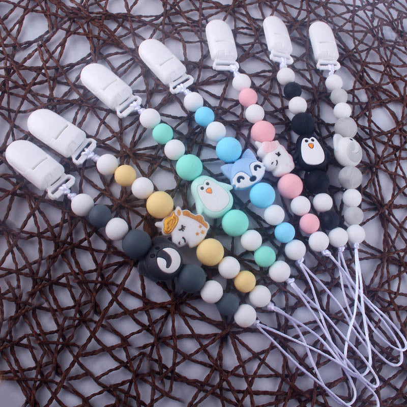 Baby Silicone Nipple Chain Clip