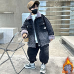 Autumn And Winter Boys Thickened Two-piece Suit - Cindi Book
