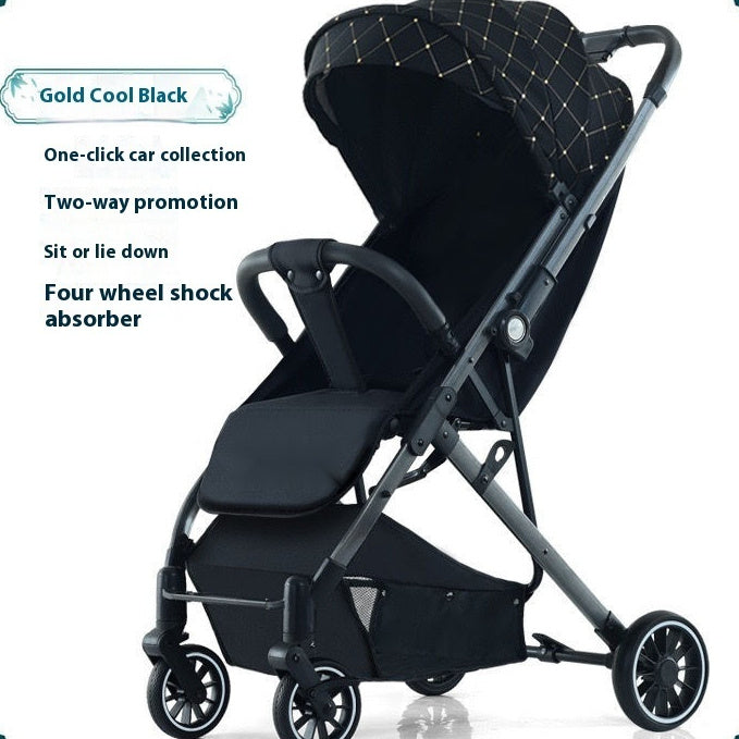 Pull Rod Type Summer Ultra-light Stroller Four Minus - Cindi Book
