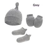 Newborn Hat Mittens And Socks Set With Rubber-soled Shoes - Cindi Book