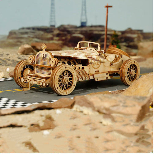 3D Wooden Puzzle Train Model DIY Wooden Train Toy Mechanical Train Model Kit Assembly Model Home Decoration Crafts - Cindi Book