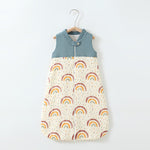 Baby Sleeping Bag Double Layer Patchwork Stand-up Collar Gauze Waistcoat Sleeping Bag - Cindi Book