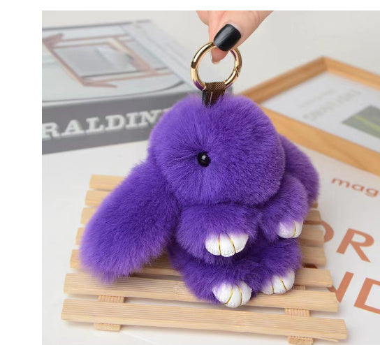 Fashionable Cotton Cute Rabbit Keychain Pendant - Cindi Book