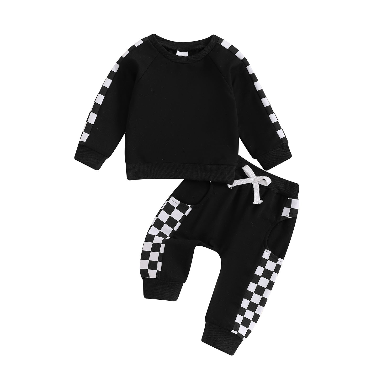 Checkerboard Printed Baby Suit Letters - Cindi Book