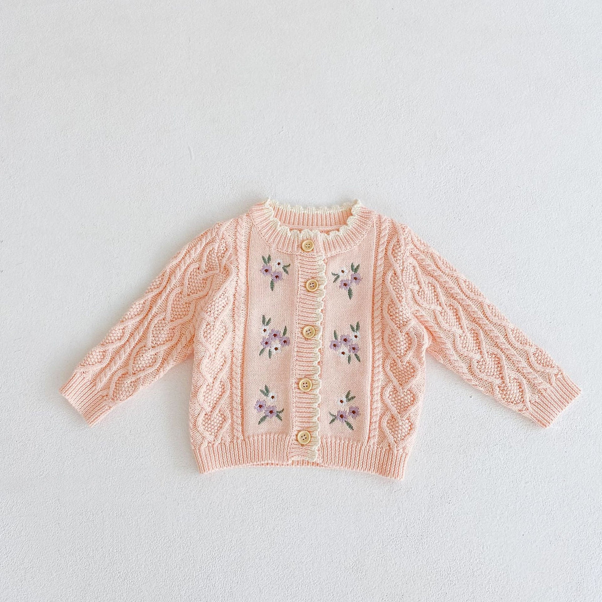 Baby Girl Baby Flower Embroidered Coat - Cindi Book