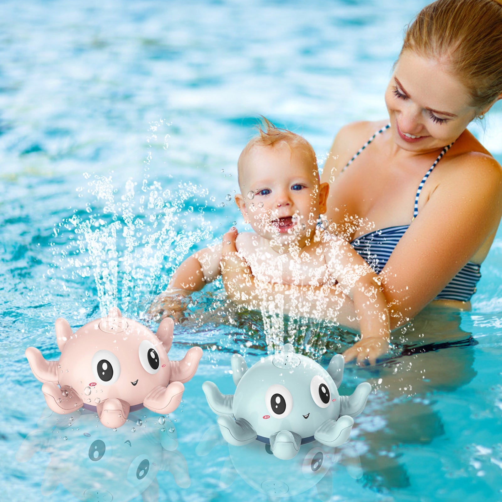 Children's Automatic Water Spray Bath Toys Bath Fun Toys With Flashing Water Spray Toy Baby Swimming Shower With Toys New - Cindi Book