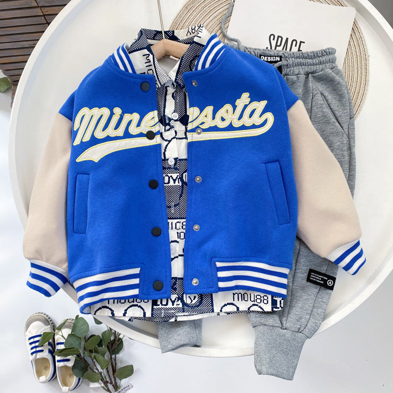 Children's Clothing Boys All-match Korean Baseball Uniform Jacket - Cindi Book