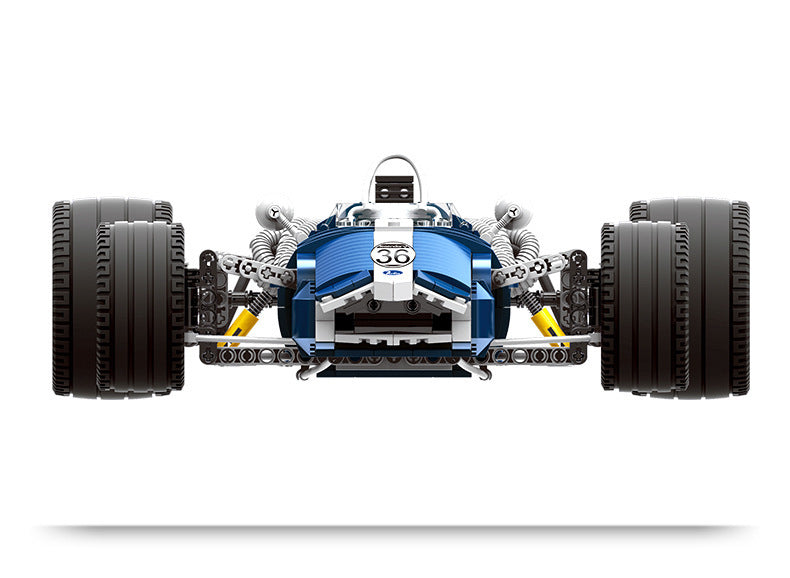 Creative Technology Blue Racing Car Assembling Building Blocks Toy - Cindi Book