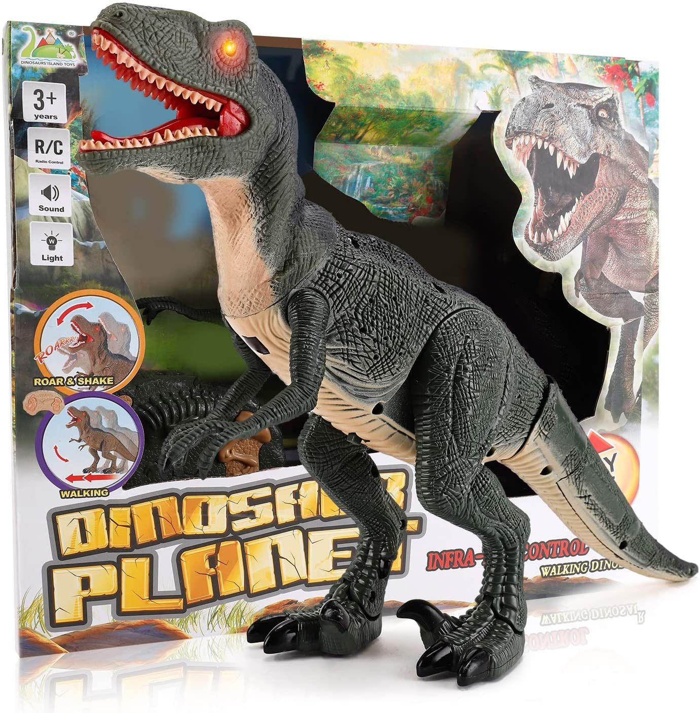 Electric Dinosaur Simulation Walking Animal Remote Control Toy - Cindi Book