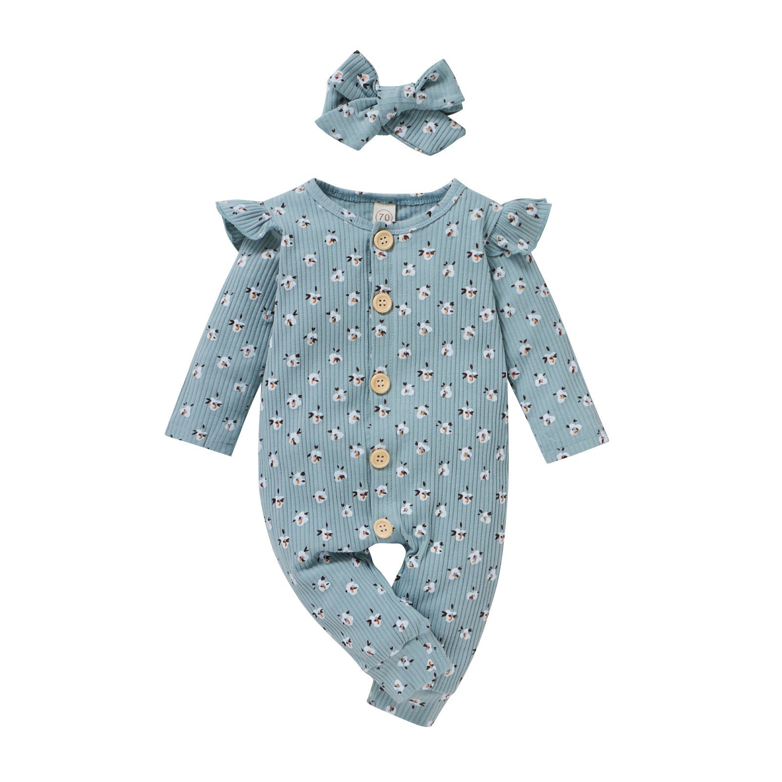 Children's Two-color Pit Stripe Printed Jumpsuit - Cindi Book
