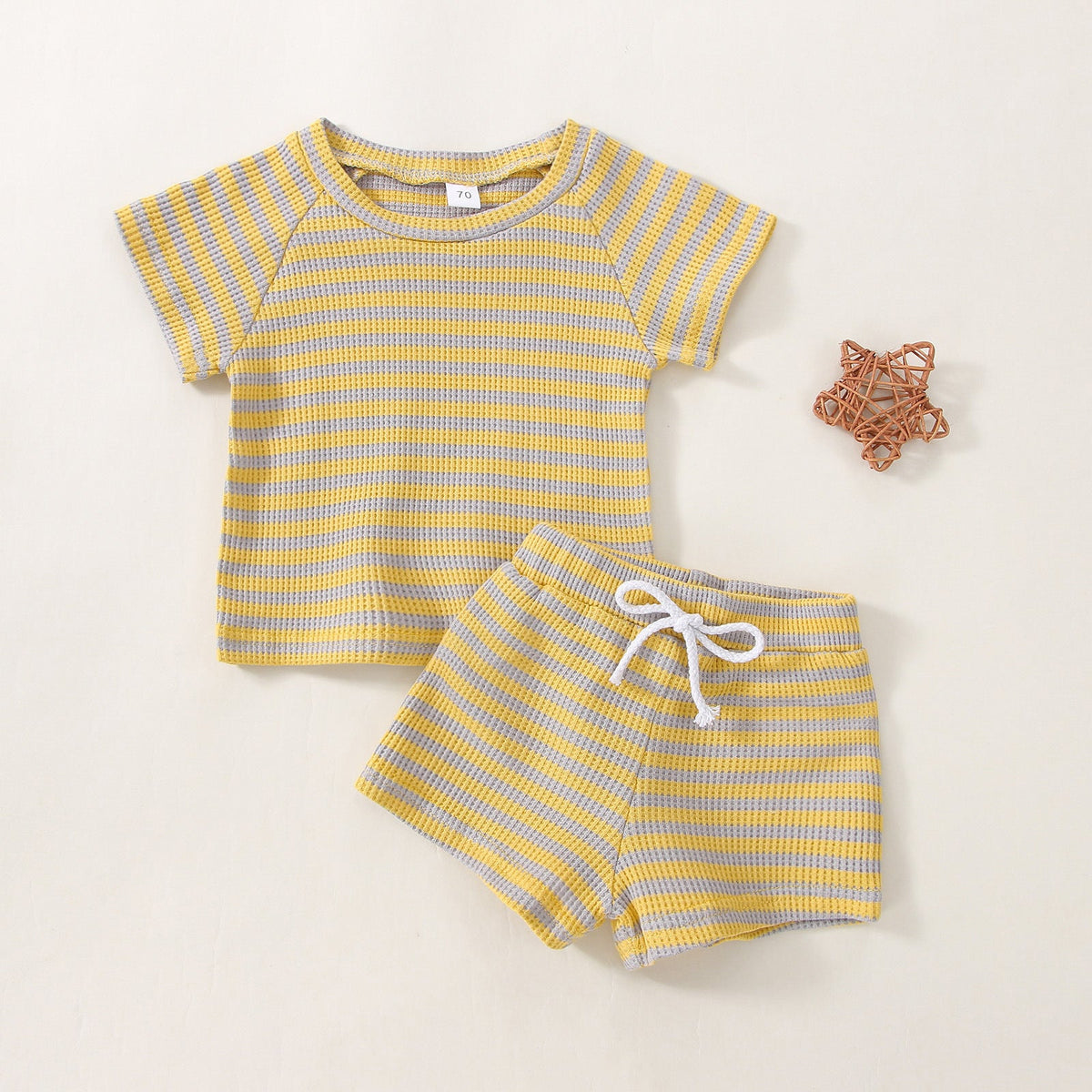 Children's Waffle Stripe Short Sleeve - Cindi Book