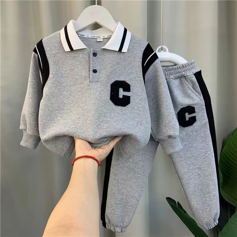 Boys' And Kids' Autumn Sports Two-piece Set - Cindi Book