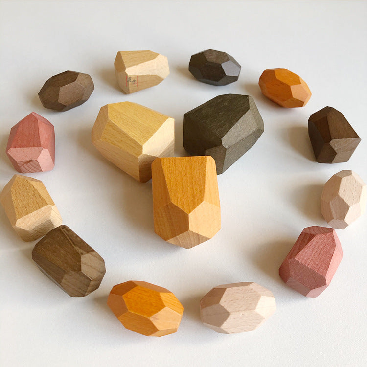 Colored Stones Jenga Colored Boys And Girls Simulation Stones - Cindi Book