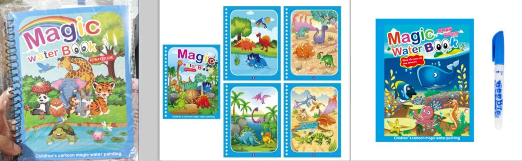 Children's Creative Magic  Water Painting Book - Cindi Book