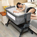 Baby Splicing Portable Multifunctional Mobile Folding Cradle Bed - Cindi Book