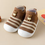 Casual Simple Soft Bottom Non-slip Cartoon Striped Toddler Shoes - Cindi Book