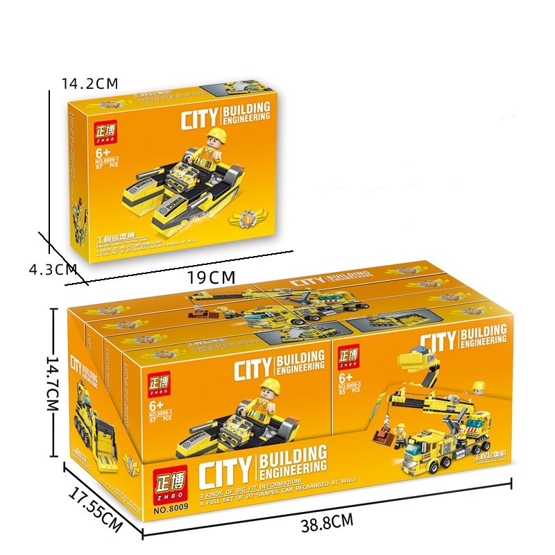 Construction Vehicle Assembly Building Block Toy Car Set - Cindi Book