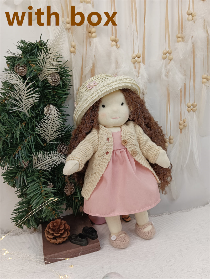 Handmade Plush Doll Golden Curly Girl Finished Product - Cindi Book