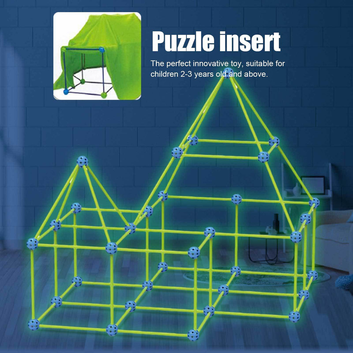 Fort Building Kit Construction Blocks Set Kids Toy Tents Fortress Builder Castles Tunnels Diy 3d Play House For Children Gift - Cindi Book
