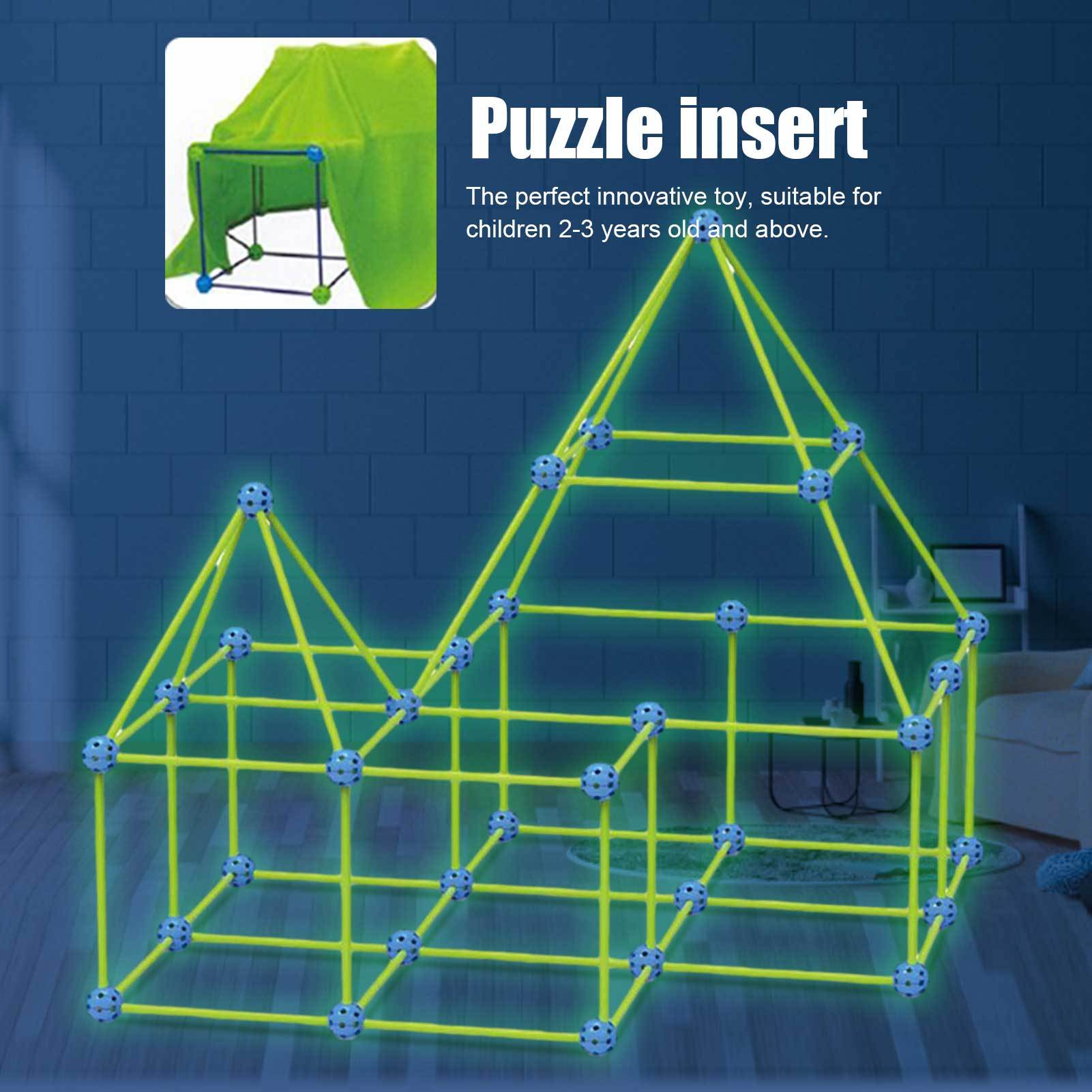 Fort Building Kit Construction Blocks Set Kids Toy Tents Fortress Builder Castles Tunnels Diy 3d Play House For Children Gift - Cindi Book