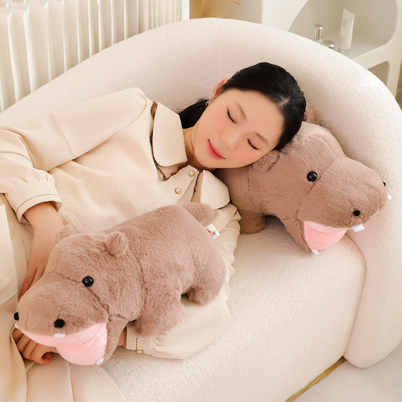 Cute Fat Hippo Plush Doll Doll Pillow Cushion - Cindi Book